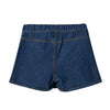 Falda short lavado oscuro para niña
