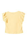 Camiseta Laura manga sisa amarilla para niña