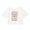 Camiseta manga corta marfil para niña