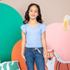 Camisa azul Laura para niña