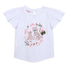 Camiseta Manga Corta Bebe Niña Blanco Ref.130592