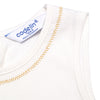 Camiseta M/S Con Puntada Decorativa Marfil Ref.330718A