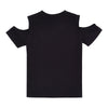 Camiseta M/C Con Abertura En Hombros Negro Niña Ref.330725