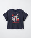 Camiseta Elena M/C Azul Osc Niña
