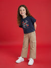 Camiseta Elena M/C Azul Osc Niña