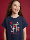 Camiseta Elena M/C Azul Osc Niña