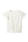Blusa Cami marfil manga corta para niña