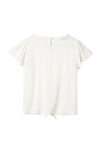 Blusa Cami marfil manga corta para niña
