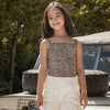 Blusa estampada animal print para niña