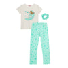 Pijama verde camiseta manga corta y pantalón para niña
