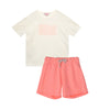 Set camiseta manga corta y short para niña