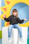 Buzo milan negro para niña