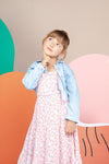 Chaqueta corta lavado medio para niña