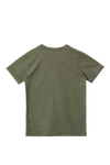 Camiseta manga corta verde militar para niño