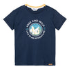 Camiseta manga corta azul oscuro para niño