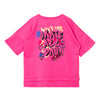 Camiseta Oversize manga corta fucsia para niño