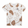 Camiseta estampada de hojas para niño