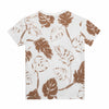 Camiseta estampada de hojas para niño