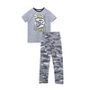 Pijama gris con estampado para niño