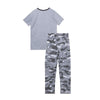 Pijama gris con estampado para niño