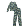 Pijama gris de dinosaurios con estampado para niño