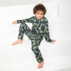 Pijama gris de dinosaurios con estampado para niño