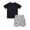 Pijama Camiseta Bermuda Niño Negro Ref. 450120