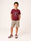 Conjunto Gabriel Camiseta M/C Y Bermuda Vinotinto Niño