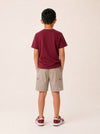 Conjunto Gabriel Camiseta M/C Y Bermuda Vinotinto Niño
