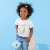 Camiseta Manga Corta Bebe Niña Marfil Ref.130589