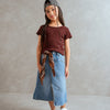 Camiseta M/C Con Broches Vino Niña Ref.330724