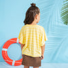 Camiseta Con Bordado En Frente Rayas Niña Ref.330667