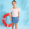 Falda Short Con Bolsillo Cargo Lavado Medio Niña Ref.320497