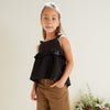 Blusa M/S Con Manualidad Negro Ref.340245A