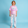 Pijama Larga En Pantalon Con Moño Rosado Niña Ref.350156A