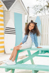 Vestido rayas para niña