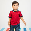 Camiseta Rafa roja polo para bebé niño