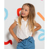 Blusa manga sisa Alicia marfil para bebé niña