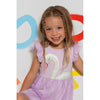 Vestido lila para bebé niña
