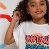 Camiseta manga corta Elena marfil para niña