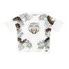 Camiseta oversize marfil manga corta para niño