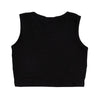 Camiseta negro manga sisa para niña