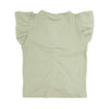 Camiseta verde manga sisa para niña