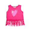 Camiseta manga corta fucsia para bebé niña