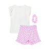 Pijama marfil con accesorio para niña
