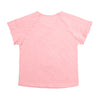 Camiseta manga corta palo rosa para bebé niña