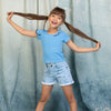 Short lavado medio para niña
