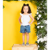Short lavado claro para bebé niña