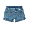 Short lavado claro para bebé niña