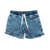 Short lavado claro para bebé niña